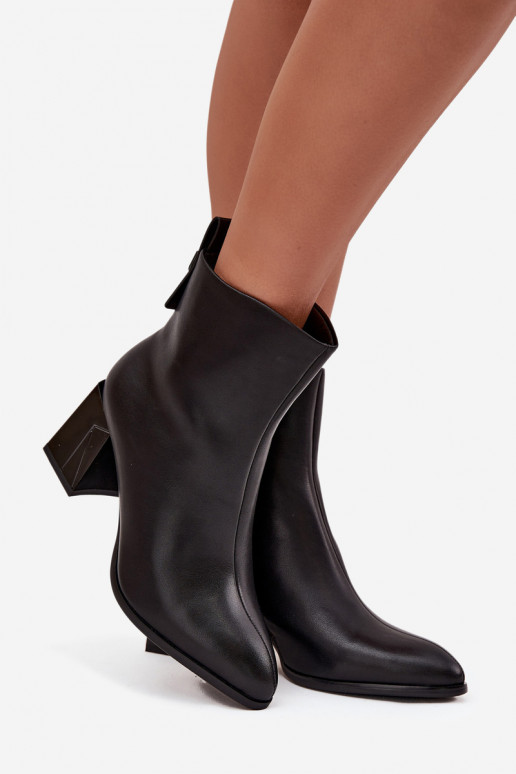 zahriať sa Čižmy s podpätkamiZapnutéturalnej Skóry Vinceza 66812 čierna