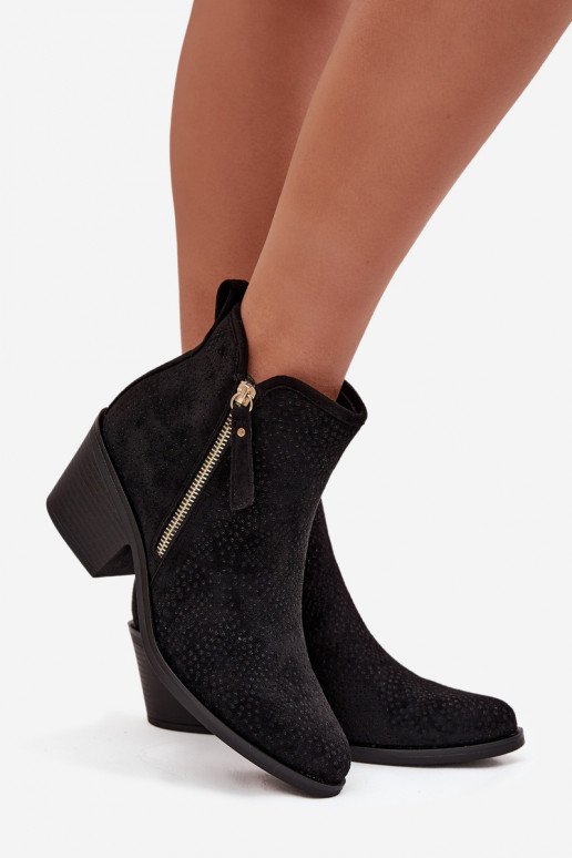 čižmy v kovbojskom štýle Dámske s podpätkami S.Barski HY52-538 čierna čižmy v kovbojskom štýle Dámske s podpätkami S.Barski HY52-538 čierna