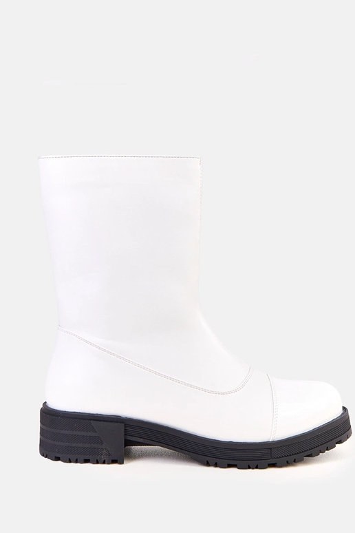 Biele dámske kotníkové čižmy na...