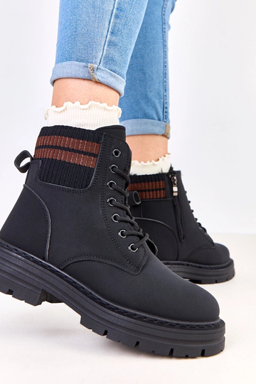 Čierne teplé traperky z... 2