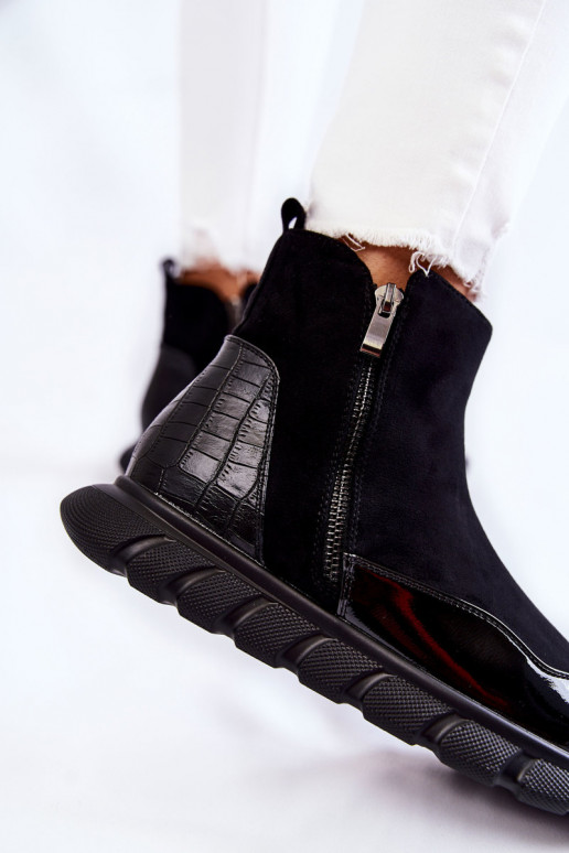 zo semišu Dámske Štýlovýl tenisiek čižiem čierna Anita