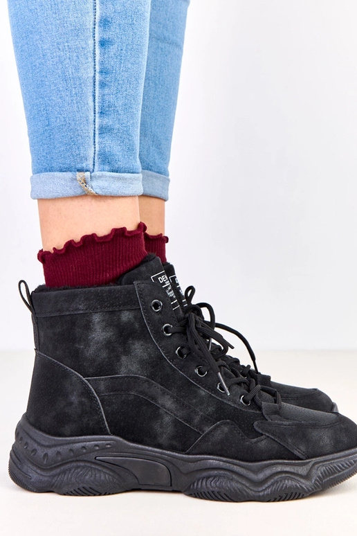 Čierne pracovné topánky z umelej...