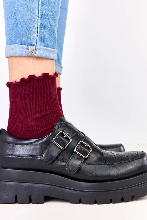 Čierne poltopánky na masívnej...