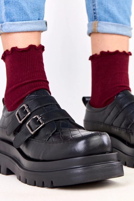 Čierne poltopánky na masívnej...