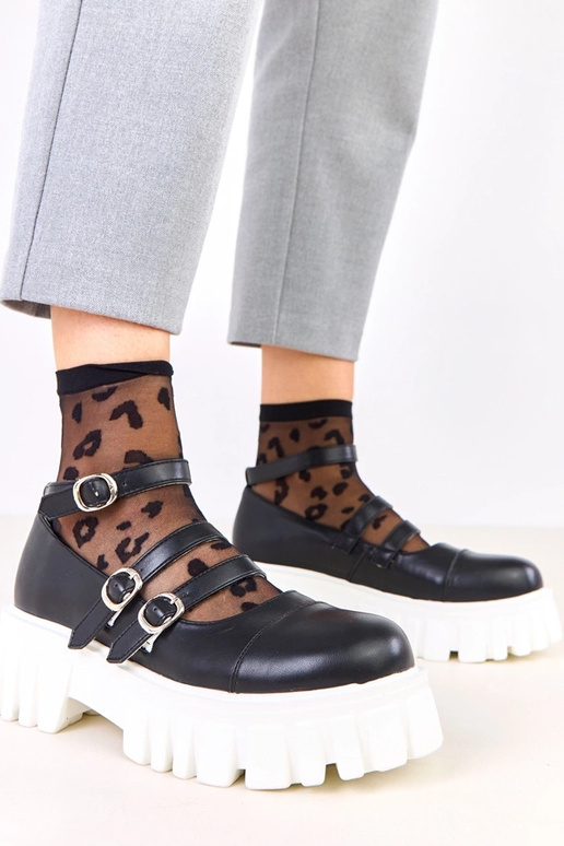 Čierne poltopánky na traktorskej...