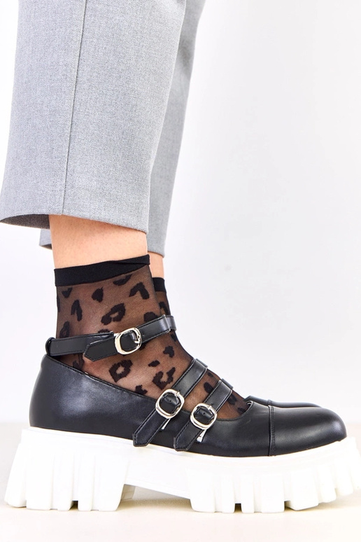 Čierne poltopánky na traktorskej...