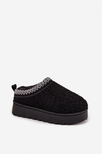 Snehule deti mládež s kožušinou Typu Baranek čierna Selathiel