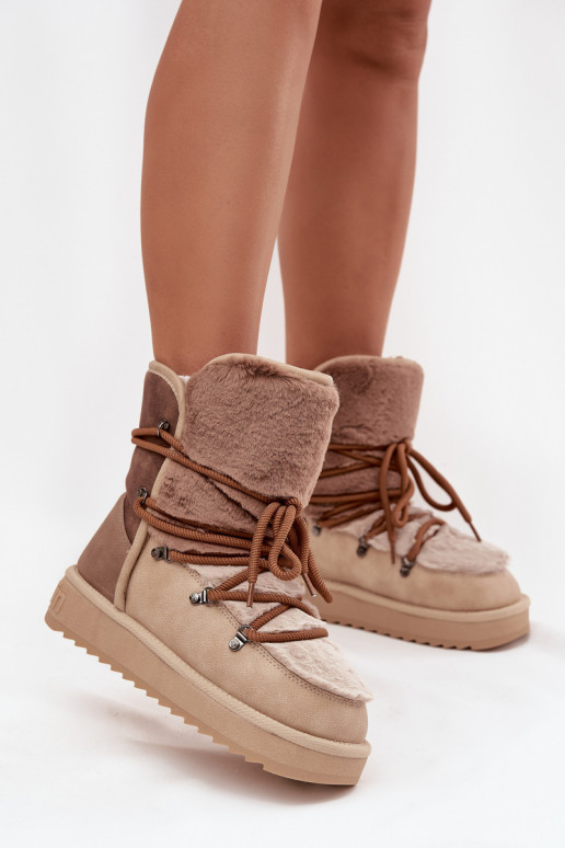 Snehule Dámske s kožušinou D.Franklin DFSH370012 béžová