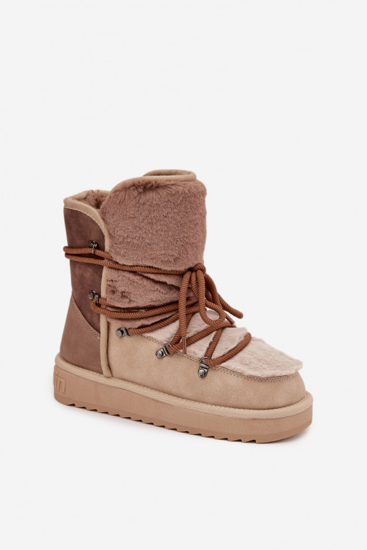 Snehule Dámske s kožušinou D.Franklin DFSH370012 béžová