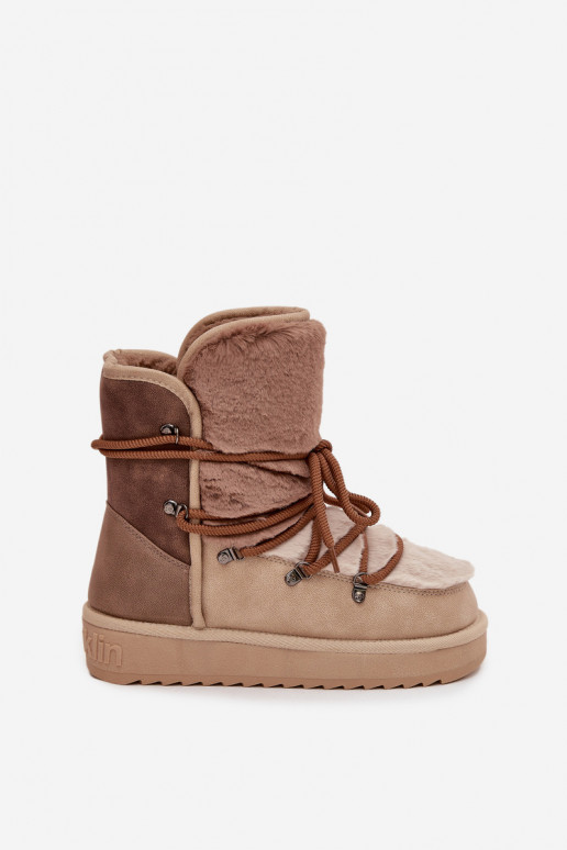 Snehule Dámske s kožušinou D.Franklin DFSH370012 béžová