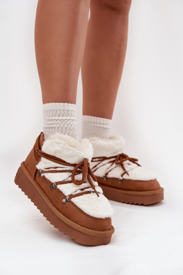 Nízka Snehule s platformou s kožušinou D.Franklin DFSH370011 Hnedá farba 2