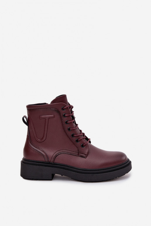 zahriať sa Dámske čižmyZapnutéturalnej Skóry Sergio Leone BT25248-S bordová