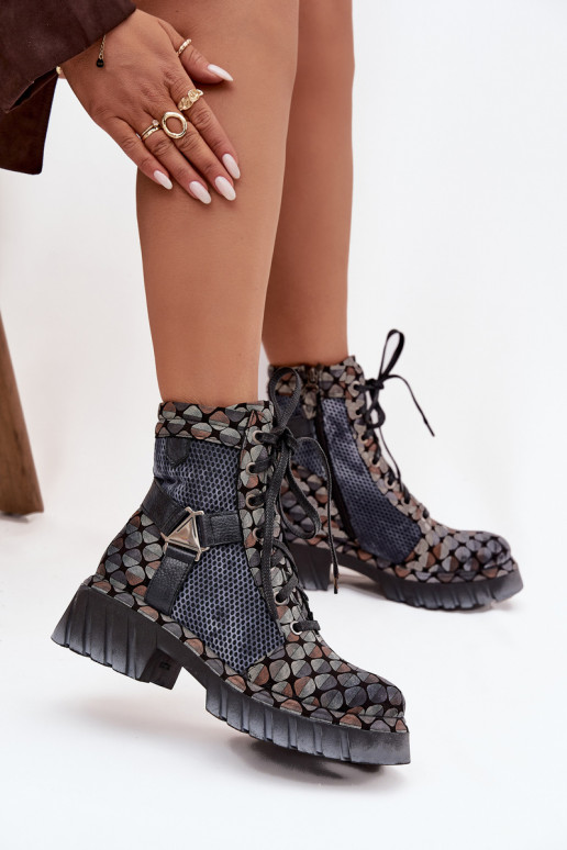 Kožené Pracovné členkové topánky Dámske Máciejka 07072-03 Rôzne farby