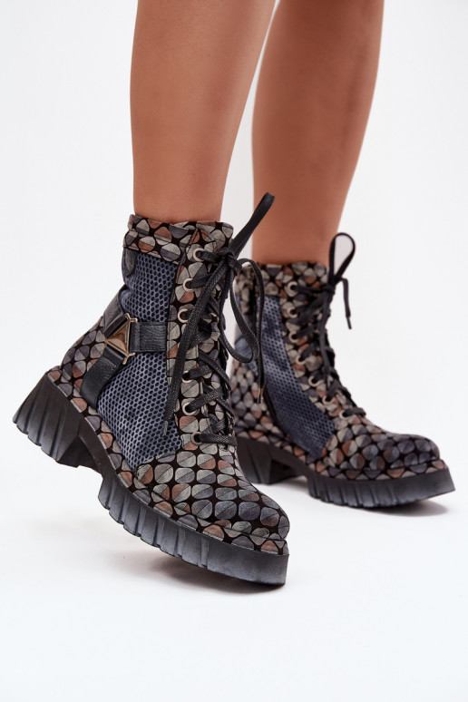 Kožené Pracovné členkové topánky Dámske Máciejka 07072-03 Rôzne farby