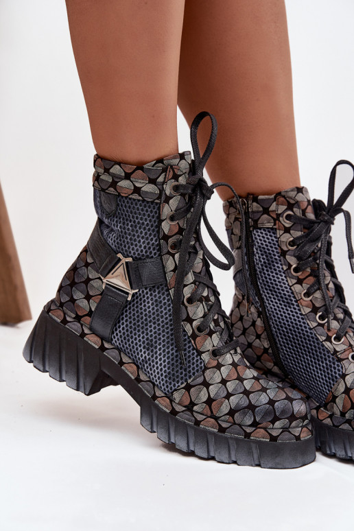 Kožené Pracovné členkové topánky Dámske Máciejka 07072-03 Rôzne farby