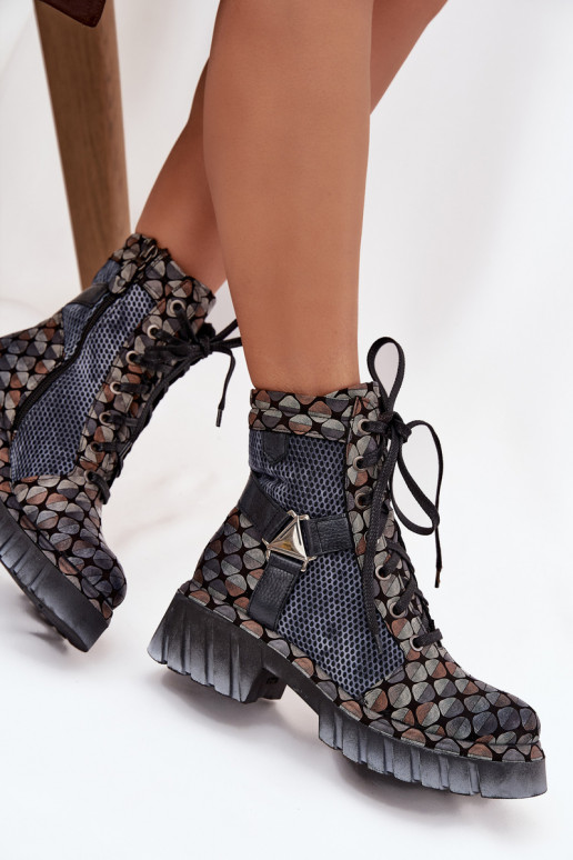 Kožené Pracovné členkové topánky Dámske Máciejka 07072-03 Rôzne farby