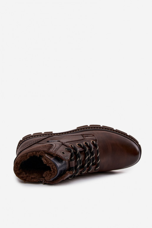 topánky pánske zahriať sa INrangler 20253034.IKU tmavohnedá