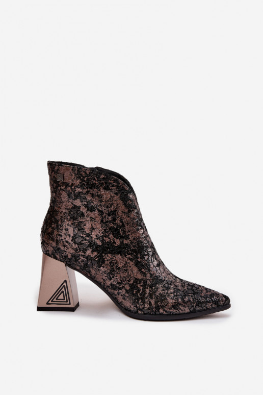 Kožené Dámske čižmy D&A CR52-679 čierna Kožené Dámske čižmy D&A CR52-679 čierna