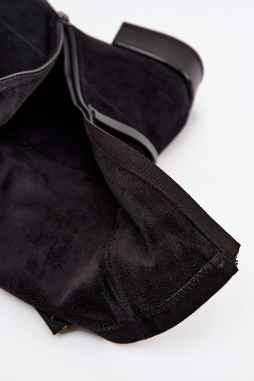 Kožené Dámske čižmy D&A CR52-679 čierna Kožené Dámske čižmy D&A CR52-679 čierna