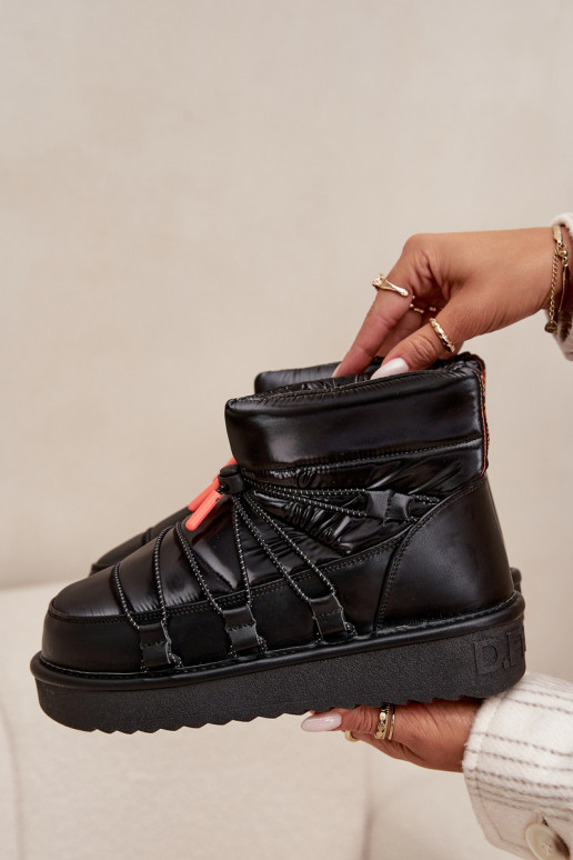 Snehule Dámske s platformou D.Franklin DFSH370020 čierna