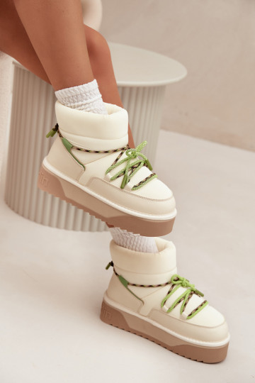 Snehule s platformou D.Franklin DFSH371015 slonovina