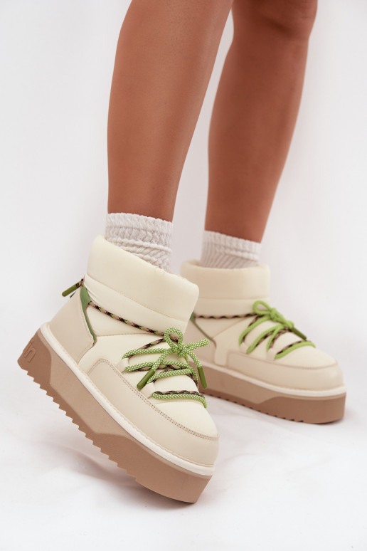 Snehule s platformou D.Franklin DFSH371015 slonovina