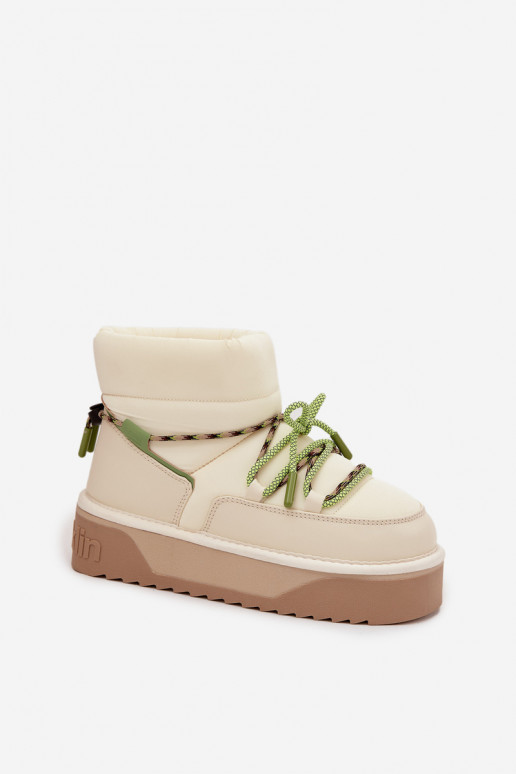 Snehule s platformou D.Franklin DFSH371015 slonovina