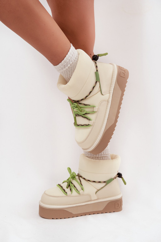 Snehule s platformou D.Franklin DFSH371015 slonovina