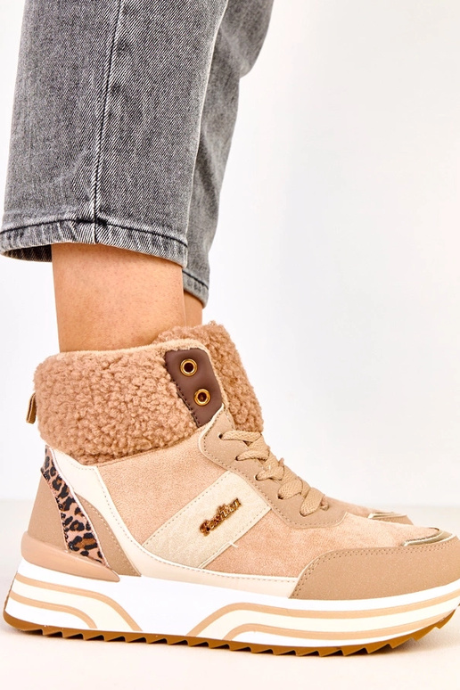 Tmavosivé vysoké teplé športové...