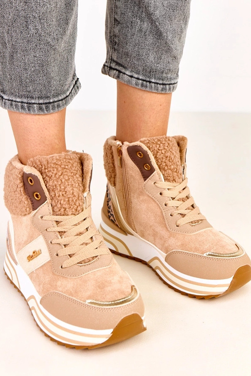 Tmavosivé vysoké teplé športové...