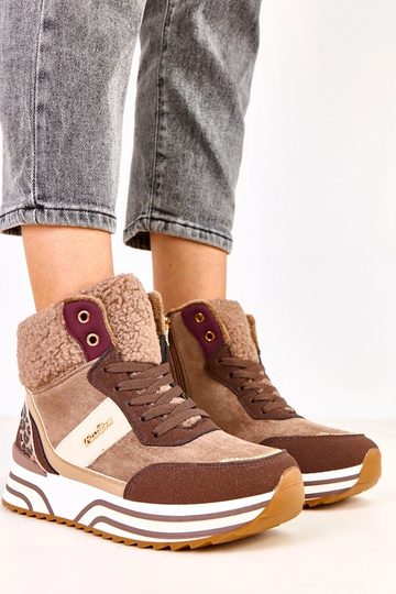 Hnedé vysoké teplé športové... 2