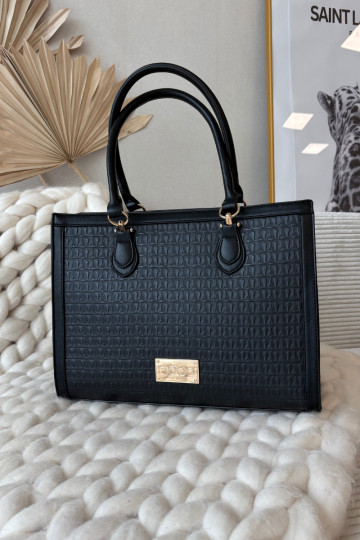 Kabelka s vyrazeným vzorom NOBO BAG6150-020 čierna
