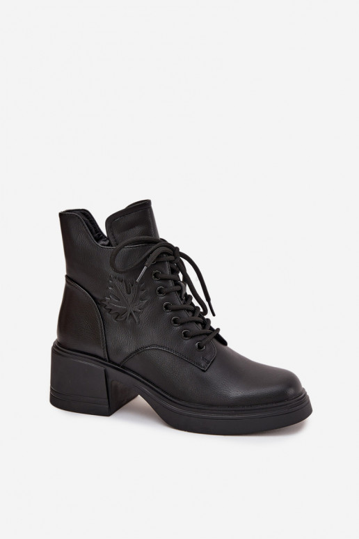 Dámske členkové čižmy z prírodnej kože s chlpatými detailmi, zateplené, Vinceza 39950 čierne