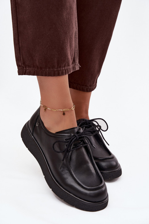 Kožené topánky Dámske Máciejka K7189-01 čierna Kožené topánky Dámske Máciejka K7189-01 čierna