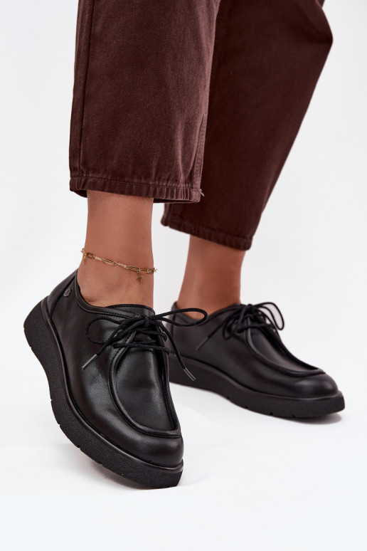 Kožené topánky Dámske Máciejka K7189-01 čierna Kožené topánky Dámske Máciejka K7189-01 čierna