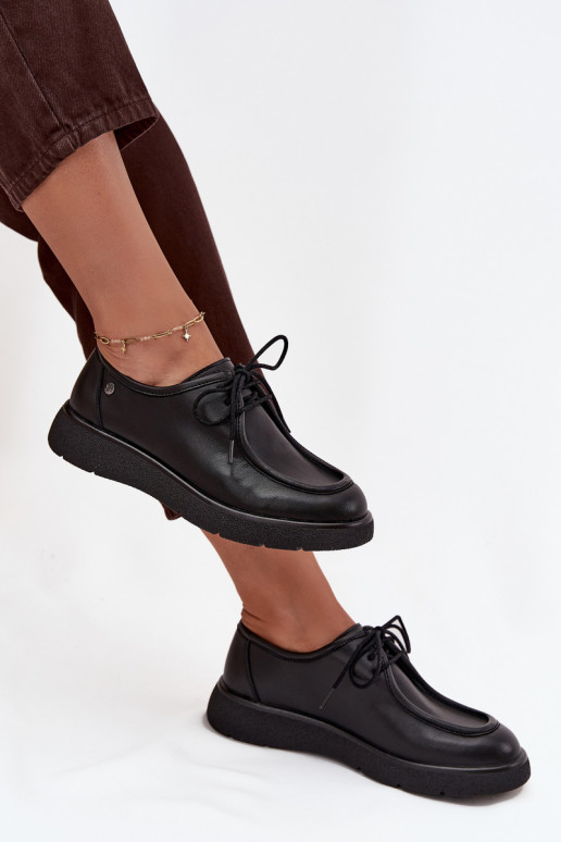 Kožené topánky Dámske Máciejka K7189-01 čierna Kožené topánky Dámske Máciejka K7189-01 čierna