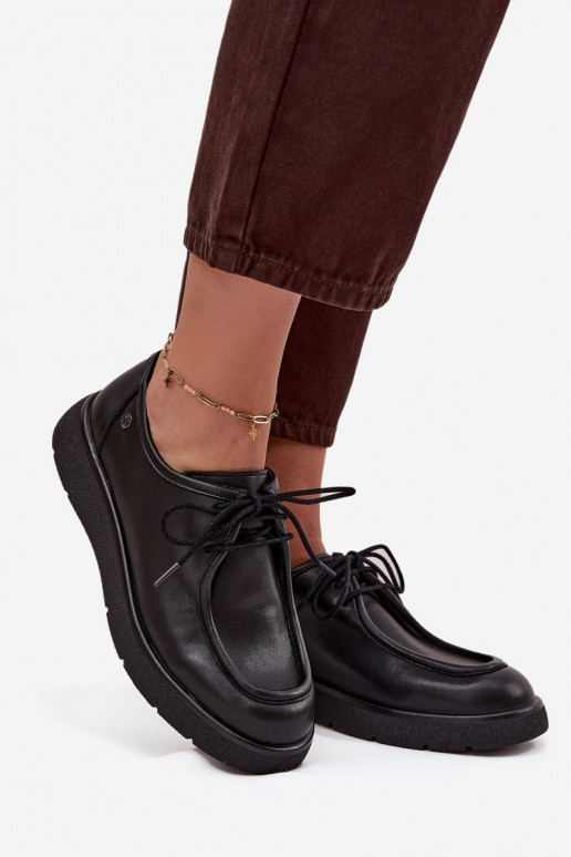 Kožené topánky Dámske Máciejka K7189-01 čierna Kožené topánky Dámske Máciejka K7189-01 čierna