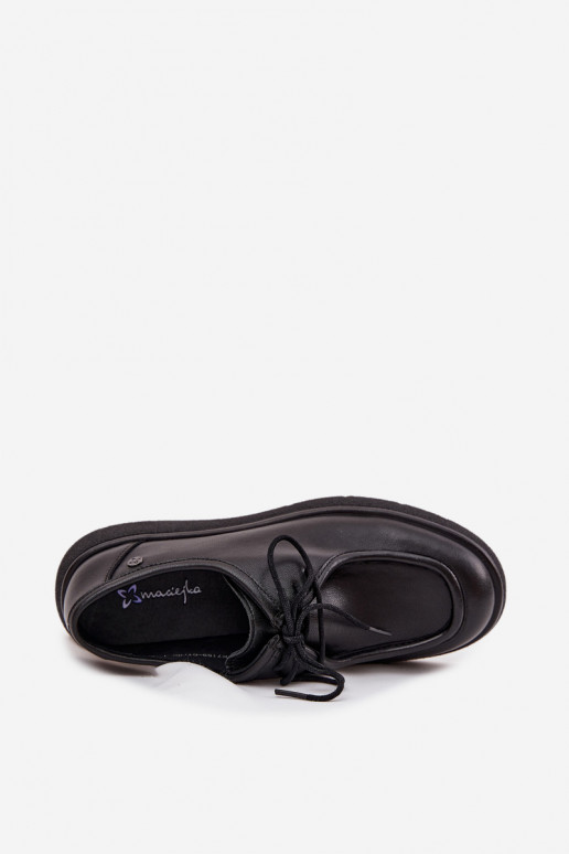 Kožené topánky Dámske Máciejka K7189-01 čierna Kožené topánky Dámske Máciejka K7189-01 čierna