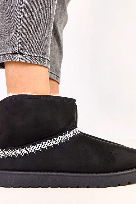 Čierne nízke snehové topánky z...