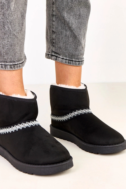 Čierne nízke snehové topánky z...