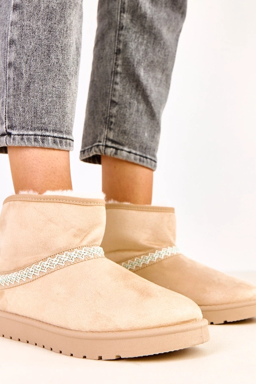 Pieskové nízke snehové topánky z...