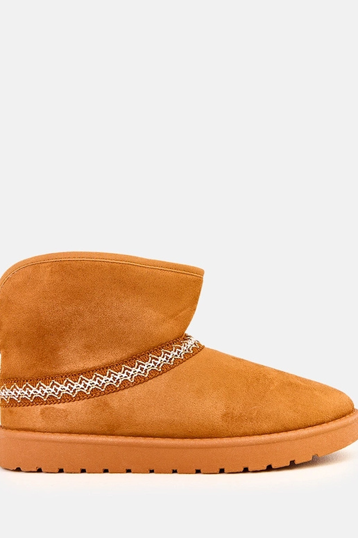 Karamelové nízke snehové topánky z...