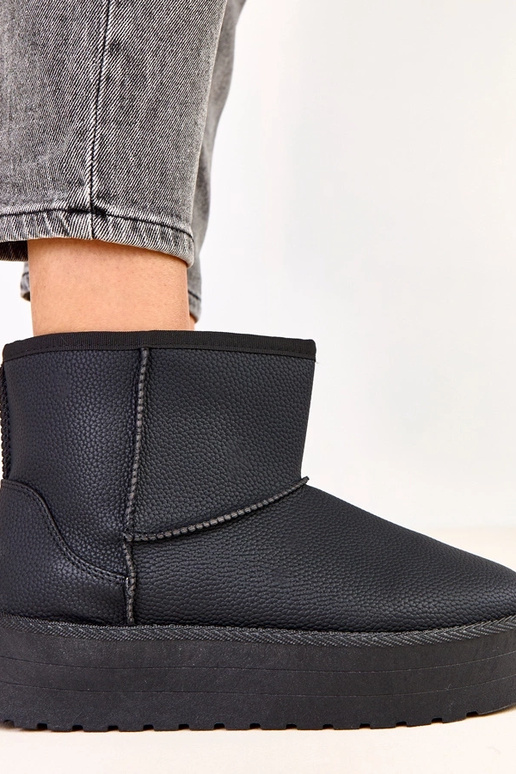 Čierne nízke snehové topánky s...