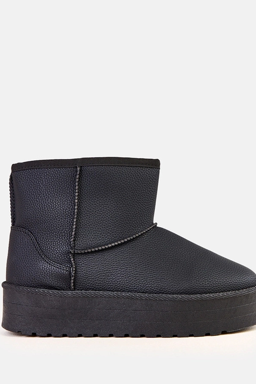 Čierne nízke snehové topánky s...