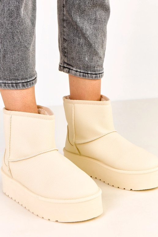 Pieskové nízke snehové topánky s...