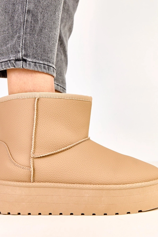 Hnedé nízke snehové topánky s...