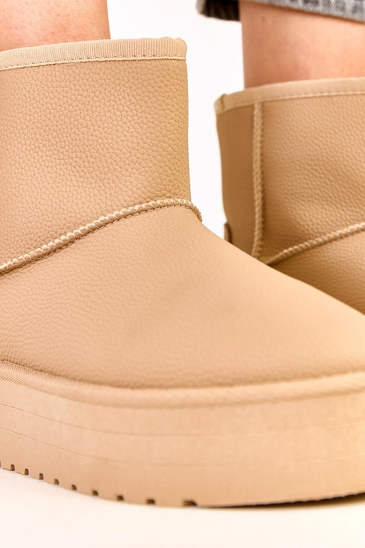 Hnedé nízke snehové topánky s...