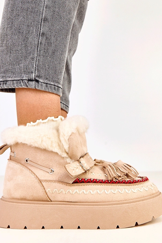 Pieskové snehové topánky s platformou...