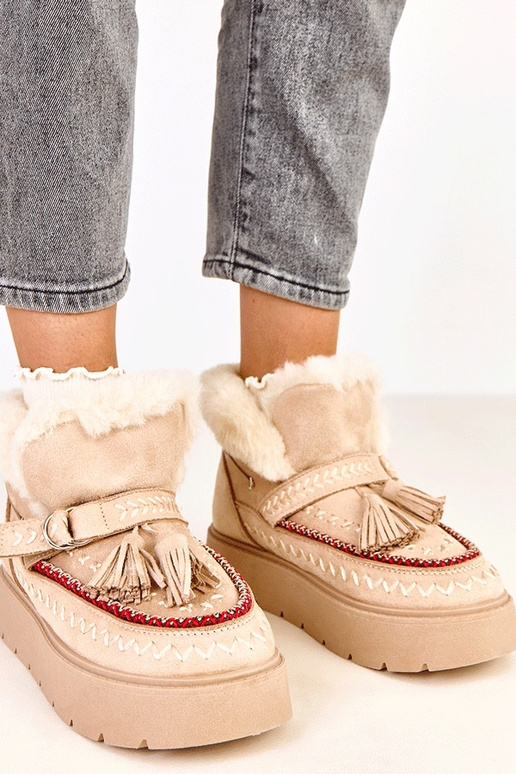 Pieskové snehové topánky s platformou...