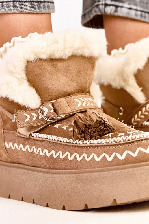 Svetlohnedé snehové topánky s...